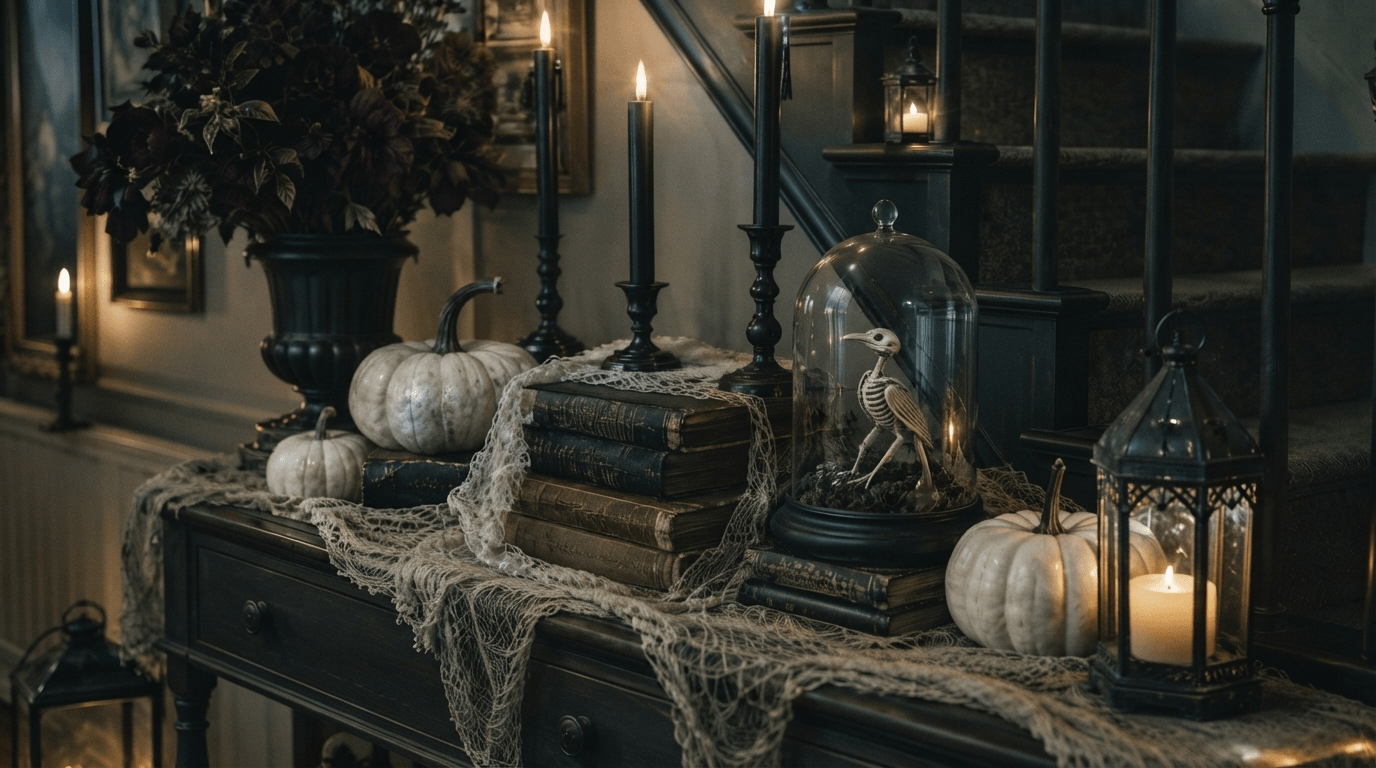 Ghostly Entryway Decorating