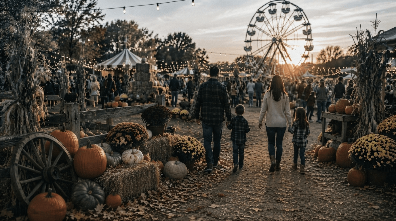 Festival — A family in costumes celebrating a festive Halloween gathering